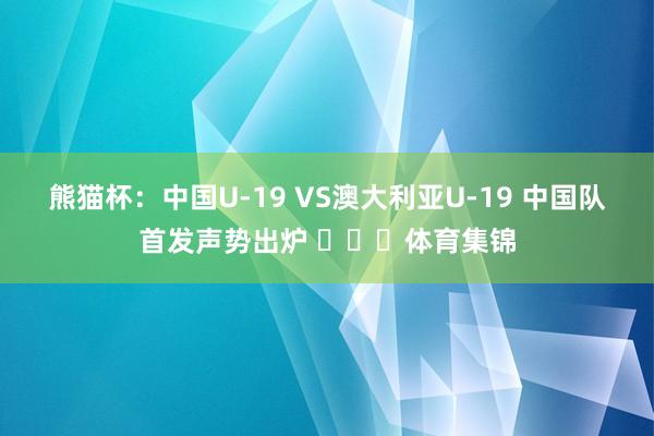 熊猫杯：中国U-19 VS澳大利亚U-19 中国队首发声势出炉 ​​​体育集锦