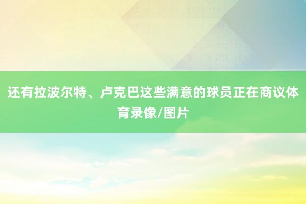 还有拉波尔特、卢克巴这些满意的球员正在商议体育录像/图片