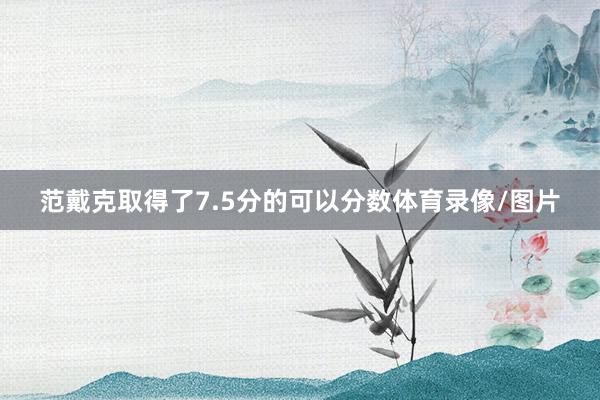 范戴克取得了7.5分的可以分数体育录像/图片