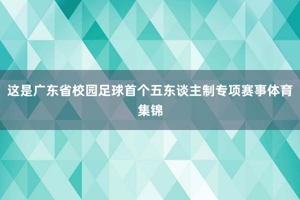 这是广东省校园足球首个五东谈主制专项赛事体育集锦