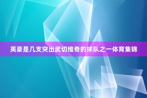 英豪是几支突出武切维奇的球队之一体育集锦